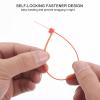 MECCANIXITY 100PCS Cable Zip Ties 8 Inch, Self-Locking Nylon Wire Ties with 30 lbs Tensile Strength for Indoor and Outdoor, Red view 4