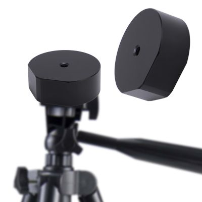 ASHATA Mini Tripod Adapter, Universal Aluminum Alloy Tripod Mount Adapter for Rectangular Dish, Satellite Mount Bracket Adapter with 1/4 Inch Threaded (Black)