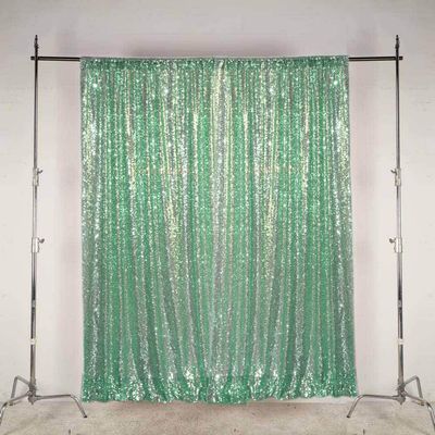 LQIAO Photo Studio Backgrounds-Mint Green 4ftx10ft Sequence Backdrop Curtain -1 Panel