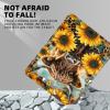 FXIANGWL for Samsung Galaxy Tab S10 Ultra 14.6 Inch Tablet Case, Lightweight PU Leather Adjustable Stand, Auto Wake-Sleep, Protective Smart Cover for S9 Ultra, Sunflower Highland Cow view 4