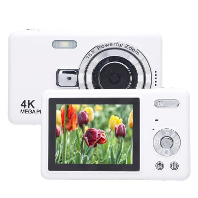XUMIUZIY Digital Camera for Photography, 50MP 4K Vlogging Camera with 2.4 Inch Screen, 16X Digital Zoom, Anti Shake, Selfie, Built in Mic, Compact Camera for Kids Student (32GB)
