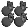Pyle 4 Pack Dual 6.5 Inch Speaker System, in Wall and in Ceiling Stereo Sound, Black view 1