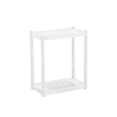 LUYOUBOZHU Computer Tower Stand 2-Tier Mobile CPU Holder Wood PC Tower Stand with Invisible Caster Wheels Floor Standing PC Main Case Stand for Home Office Rolling Desk(White,Large)