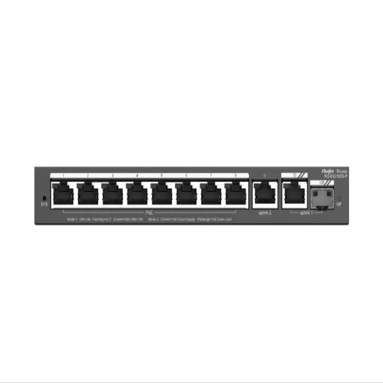 Reyee RG-ES210GS-P 10-Port GbE Smart PoE+ Switch
