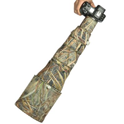 CHASING BIRDS Lens Camouflage Waterproof Coat for Canon EF 600mm F4 L is USM Rainproof Lens Protective Cover Version IV (Reed Camouflage, with Extender EF 1.4X)