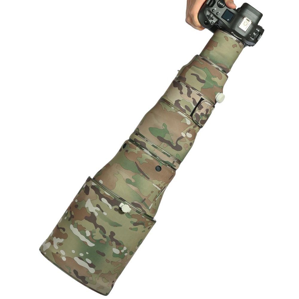 CHASING BIRDS Lens Camouflage Waterproof Coat for Canon EF 600mm F4 L is USM Rainproof Lens Protective Cover Version IV (Desert Camouflage, with Extender EF 2X)