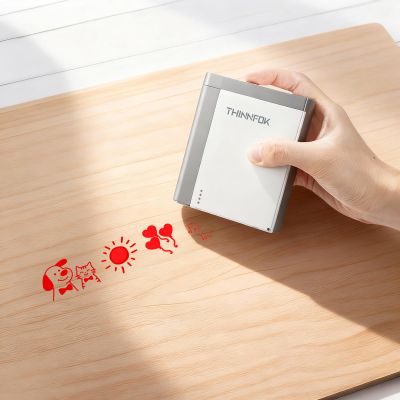 THINNFOK Mini Handheld Printer,Portable Quick Dry Inkjet Printer,1.02 Inch Print Height on Paper,Wood,Plastic,Metal, Clothes,APP for Customized Designs,Text,Barcodes,QR,Pictures,Logo,Label
