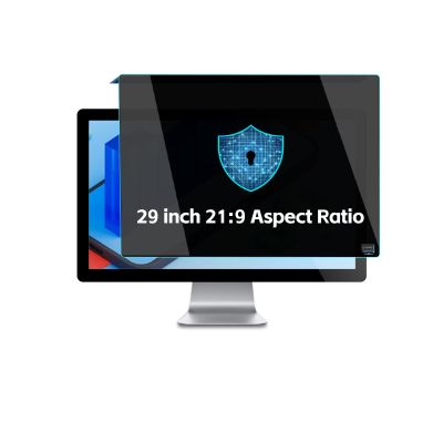LYLSMGS 2 Pack Hanging Privacy Screen Protector for Computer Monitor - 29 Inch 21:9 Widescreen Monitors, Removable Anti-Peep Glare Computer Screen Privacy Shield, Blocking Blue Light Protector Panel