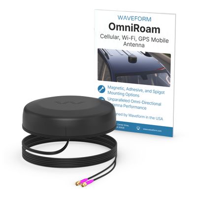 Waveform OmniRoam 2-in-1 Low-Profile Mobile Antenna High-Performance, Rugged Fleet Antenna for Peplink, Cradlepoint, Cisco (2x2 Cellular)