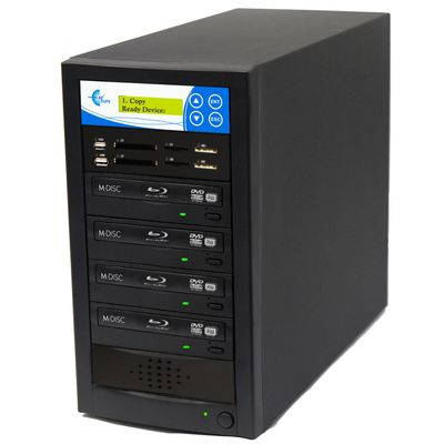 EZ DUPE 1 to 3 Media Mirror Plus Duplicator - Flash (SD/CF/MS/MMC/USB) & Disc (Blu-Ray/DVD/CD) to 1 Media / 3 Disc Copy Copier Multimedia Backup (M1003-SSPBD)