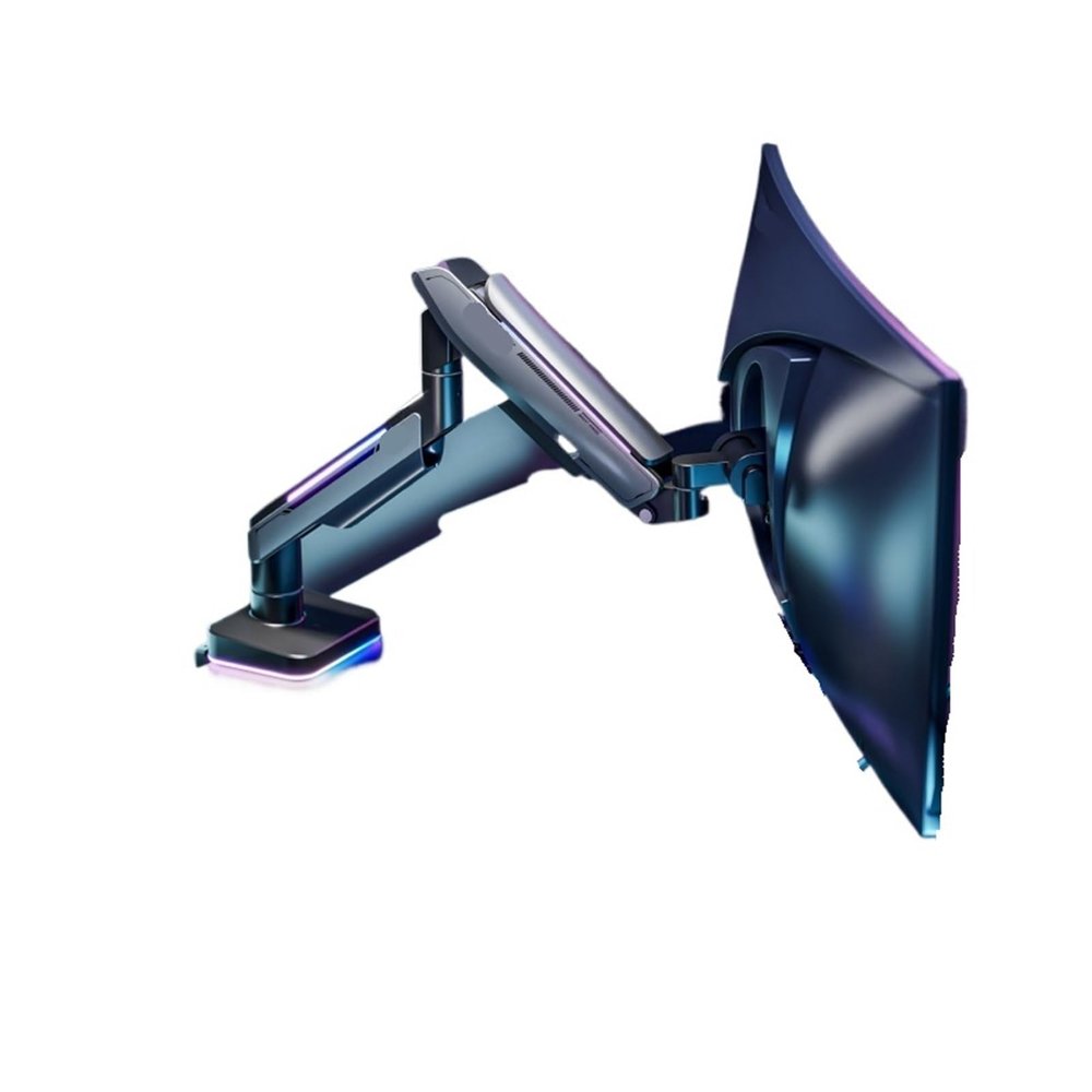 ZCERA E-Sports Hairtail Screen Monitor Bracket Curved Screen RGB Pneumatic Computer Lifting Mechanical Cantilever T18-1H