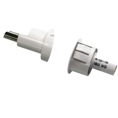 180-12WG 180 Series 3/4" Steel Door Recessed Switch Set, Wide Gap, 10W, 200VDC, 0.40 Amp, Closed Loop, N/O, A, and U.L. 10C Fire Rated, White