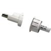 180-12WG 180 Series 3/4" Steel Door Recessed Switch Set, Wide Gap, 10W, 200VDC, 0.40 Amp, Closed Loop, N/O, A, and U.L. 10C Fire Rated, White view 1