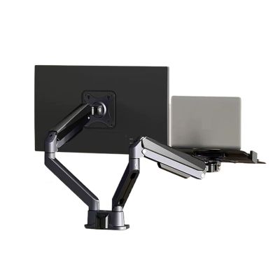 ZCERA X1 Dual Screen Monitor Stand Robotic Arm Lift Notebook 2-in-1 Computer Height Bracket(Gray)