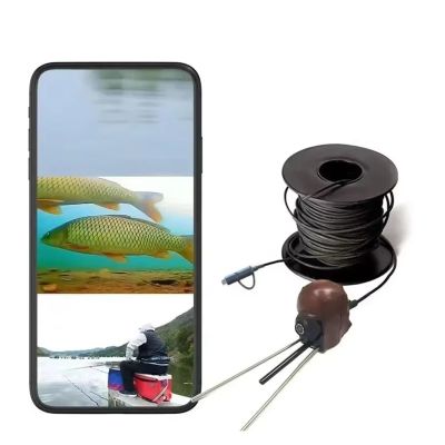 YPMart() Capture Every Moment of ice Fishing Journey with 3 in 1 Port Fish Camera - IP68 Waterproof and HD Recording Include 8LED Lights for Ice Lake Sea Boat Kayak Fishing(7M Fish Camera)