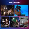 NEEWER Magnetic RGB Video Light with Desk Tripod Stand & 3 Cold Shoes, 360 Full Color LED Camera Light, CRI97+/20 Scenes/2500K-8500K, 2000mAh Photography Recording Small Panel Lighting, RGB61 view 2