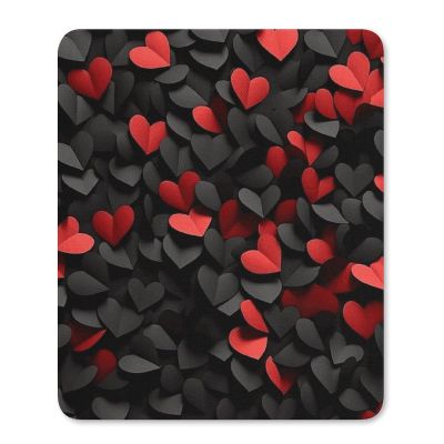 Square Waterproof Mouse Pad Non Slip Rubber Base MousePads Heart Shaped Paper Cut Printed Washable Mouse Mat for E-Sports Gaming Offices