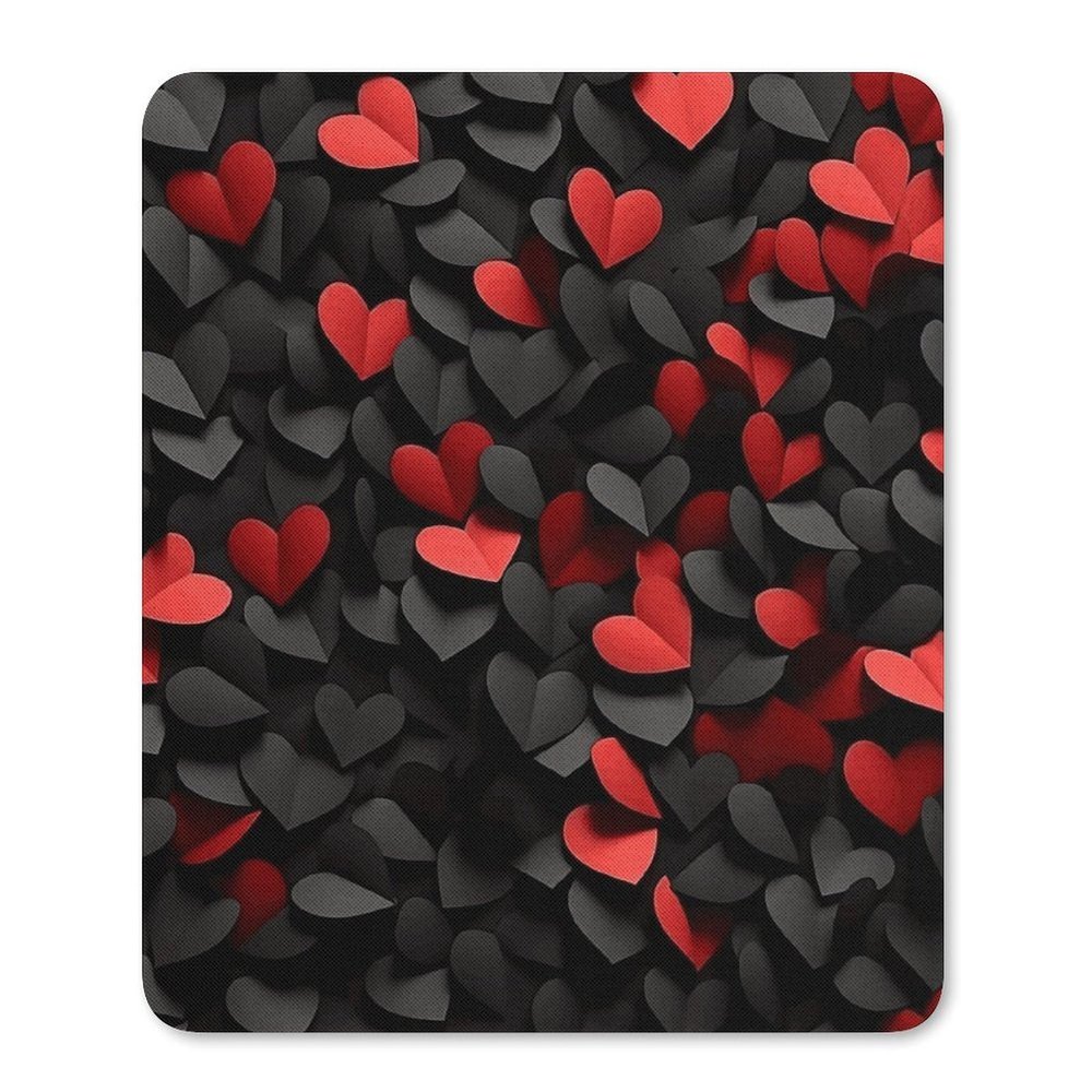 Square Waterproof Mouse Pad Non Slip Rubber Base MousePads Heart Shaped Paper Cut Printed Washable Mouse Mat for E-Sports Gaming Offices