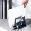 PLCPDM Aluminum Laptop Vertical Dock Stand Holder Gravitational Auto Lock Designing for Laptop Bracket with Silicone Protector view 2
