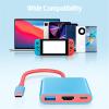 3 Port Type C Adapter Docking Station for 4K60hz Video Output USB3.0 5Gbps and PD100W Fast Data Transfer view 3