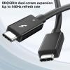 ZEXKENS Thunderbolt5 Data Cable 120Gbps with 8K 60Hz Double Screen and 5A Fast Charging for Thunderbolt5 view 3