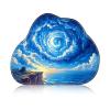 KUJKBFWJ Cloud Gaming Mouse Pad, Irregular Mini Mouse Pad with Non-Slip Base, Cute Desk Mousemat with Stitched Edges, 11.8 x 9.5 in, Sea Cloud view 1