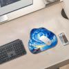 KUJKBFWJ Cloud Gaming Mouse Pad, Irregular Mini Mouse Pad with Non-Slip Base, Cute Desk Mousemat with Stitched Edges, 11.8 x 9.5 in, Sea Cloud view 2