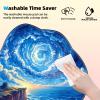 KUJKBFWJ Cloud Gaming Mouse Pad, Irregular Mini Mouse Pad with Non-Slip Base, Cute Desk Mousemat with Stitched Edges, 11.8 x 9.5 in, Sea Cloud view 3