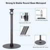 Koolehaoda Tripod Stand Extendable Monopod Carbon Fiber Pole wiht Round Base for Desk, 360 Rotatable Ballhead Tabletop Webcam Stand for DSLR Camera, Light, Webcam, Live Streaming, Vlogging view 3