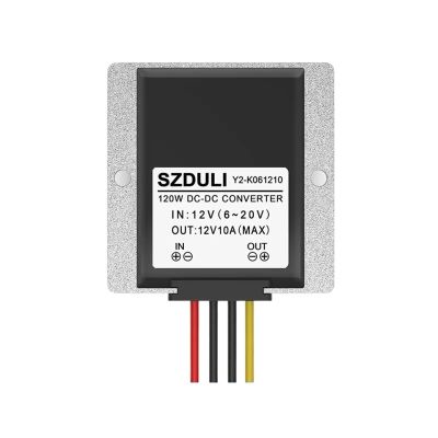 IJPDXOLBQ 6-20V to 12V DC Power Supply Regulator 12V to 12V car Modified Automatic Buck-Boost Converter Waterproof(6-20V to 12V 10A)