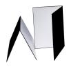 AsrMyjcx 2X Light Reflectors Professional Foldable Practical Portable Photography Cardboards Light Diffuser Boards for Food Still Life, Black White Silver, A4 view 1