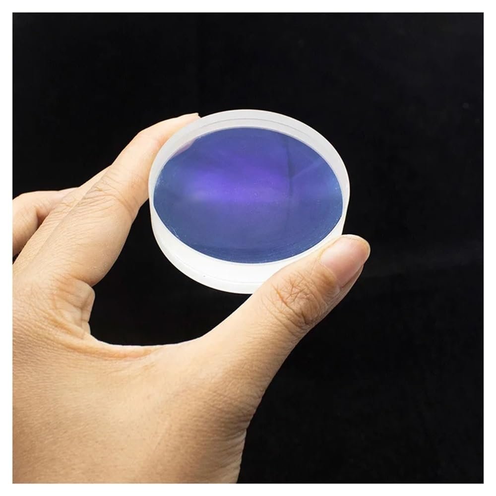 30mm Series Optical Glass Convex Lens for Astronomic Astronomical Telescope Lens Objective Lens(30.5f130 glued Blue)