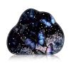 KUJKBFWJ Cloud Gaming Mouse Pad, Irregular Mini Mouse Pad with Non-Slip Base, Cute Desk Mousemat with Stitched Edges, 11.8 x 9.5 in, Black-Blue Butterfly view 1