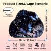 KUJKBFWJ Cloud Gaming Mouse Pad, Irregular Mini Mouse Pad with Non-Slip Base, Cute Desk Mousemat with Stitched Edges, 11.8 x 9.5 in, Black-Blue Butterfly view 4