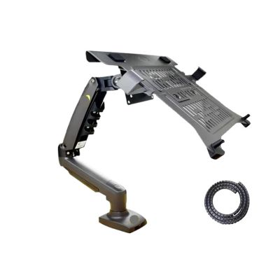ADPVRLUQ 2 in 1 F80 + FP-2 for 17-30 inch Monitor + 10 inch -17 inch Laptop Desktop Stand Laptop Mount Bracket Laptop clamp(with Cable Cover)