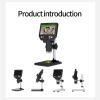 JOEBO Microscope Kit G1000 Digital Electron Microscope 4.3 in Large Base LCD Display 8MP 1-1000X Continuous Microscope Camera Microscope Lens Adapters(Al and Plastic Stent) view 3