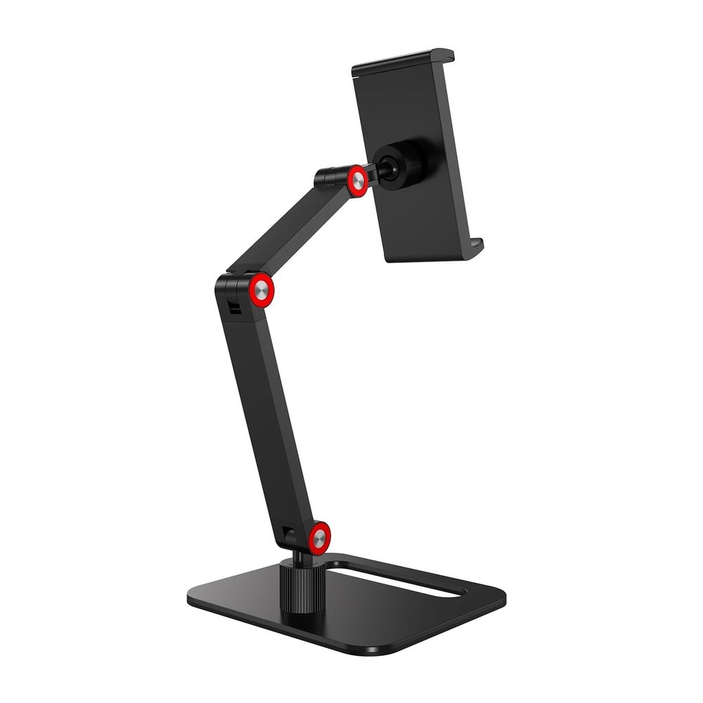 ADPVRLUQ 360 Adjustable Portable Monitor Stand Metal Bracket for 4.7-18 Inch Screen No Drilling Vesa Laptop