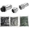 100 Sets GX12 12mm Aviation Docking Connector Set (100 Pairs) - 2/3/4/5/6/7 Pin Male & Female M12 Circular Plug/Socket with Dust Covers(7P) view 1