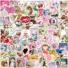 100PCS Aesthetic Stickers, Y2K Coquette Stickers Vinyl Waterproof Decal for Water Bottle Guitar Phone Laptop Skateboard Party Supplies view 1