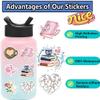 100PCS Aesthetic Stickers, Y2K Coquette Stickers Vinyl Waterproof Decal for Water Bottle Guitar Phone Laptop Skateboard Party Supplies view 2
