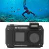 Nutriess 4K Underwater Camera 65MP Autofocus Dual Screen 2.88in 1.44in 2500mAh 33FT Impermeable Digital Camera for Snorkeling and Diving (Black) view 4