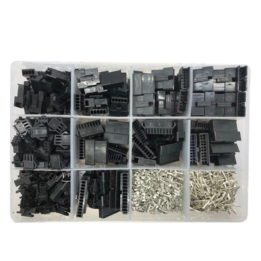 1/2/BOX 1230 Pcs SM2.54 Kits 2 3 4 5 6 7 8 9 10 12 Pin Pitch Female Male Header Cable dark Connector JST SM2.54(2 sets)
