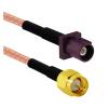 ROBAUN Fakra D Type Male Female Purple to SMA Plug Jack Pigtail Cable Adapter RG316 15cm /30cm/50cm/100cm(Type1,30CM) view 1