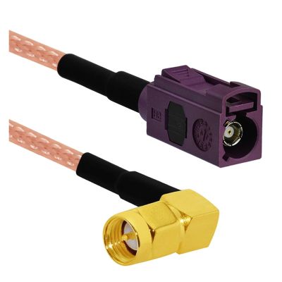 ROBAUN Fakra D Type Male Female Purple to SMA Plug Jack Pigtail Cable Adapter RG316 15cm /30cm/50cm/100cm(Type11,100CM)