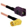 ROBAUN Fakra D Type Male Female Purple to SMA Plug Jack Pigtail Cable Adapter RG316 15cm /30cm/50cm/100cm(Type11,100CM) view 1