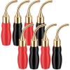 8 Pieces 5MM 24K Gold Plated Audio Speaker Cable Banana Connector Solder-Free Banana Connectors Jack view 1