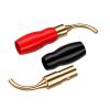 8 Pieces 5MM 24K Gold Plated Audio Speaker Cable Banana Connector Solder-Free Banana Connectors Jack view 2