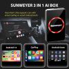 Sunweyer 2025 Wireless CarPlay Adapter Android Auto Streaming Box SW12 Pro with Netflix, YouTube, Hulu, App Install - Ai Box, Dual WiFi, Bluetooth, HDMI, LED Ambient, for Wired Car Play Cars view 3