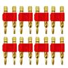 8PCS/Gold Connector Stackable 4mm Double Row Banana Twin Speaker Loudspeaker Two-Position Audio(8 Red) view 2