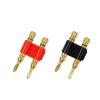 8PCS/Gold Connector Stackable 4mm Double Row Banana Twin Speaker Loudspeaker Two-Position Audio(8 Red) view 4
